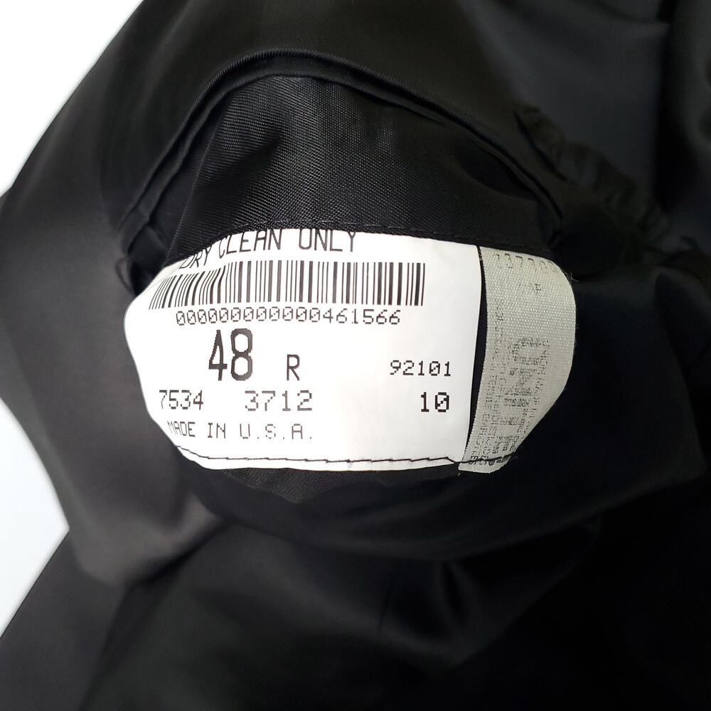 VTG Lord West Black Tuxedo Jacket 51x32 Pants 28.5" w 2" hem Bow Tie 3 Pc 48R - Picture 10 of 16